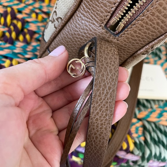 Gucci Bree Crossbody Canvas Leather Bag Purse - Picture 6 of 9